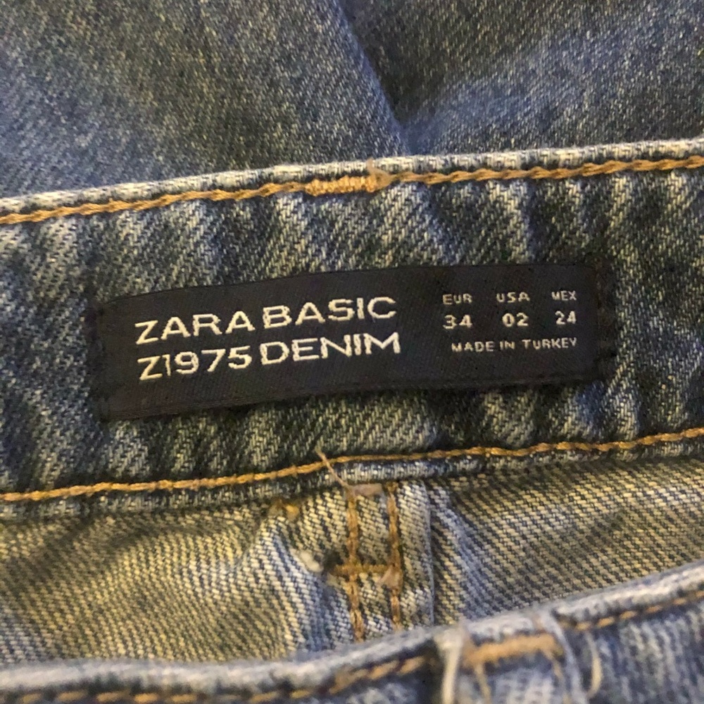 High Waisted Zara Basic-Z1975-Denim crop  jeans - Picture 8 of 8